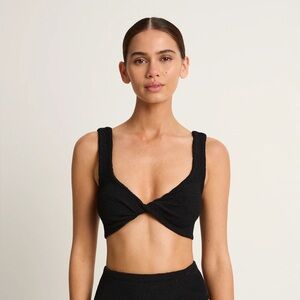 Hunza G Juno Black Bikini TOP ONLY